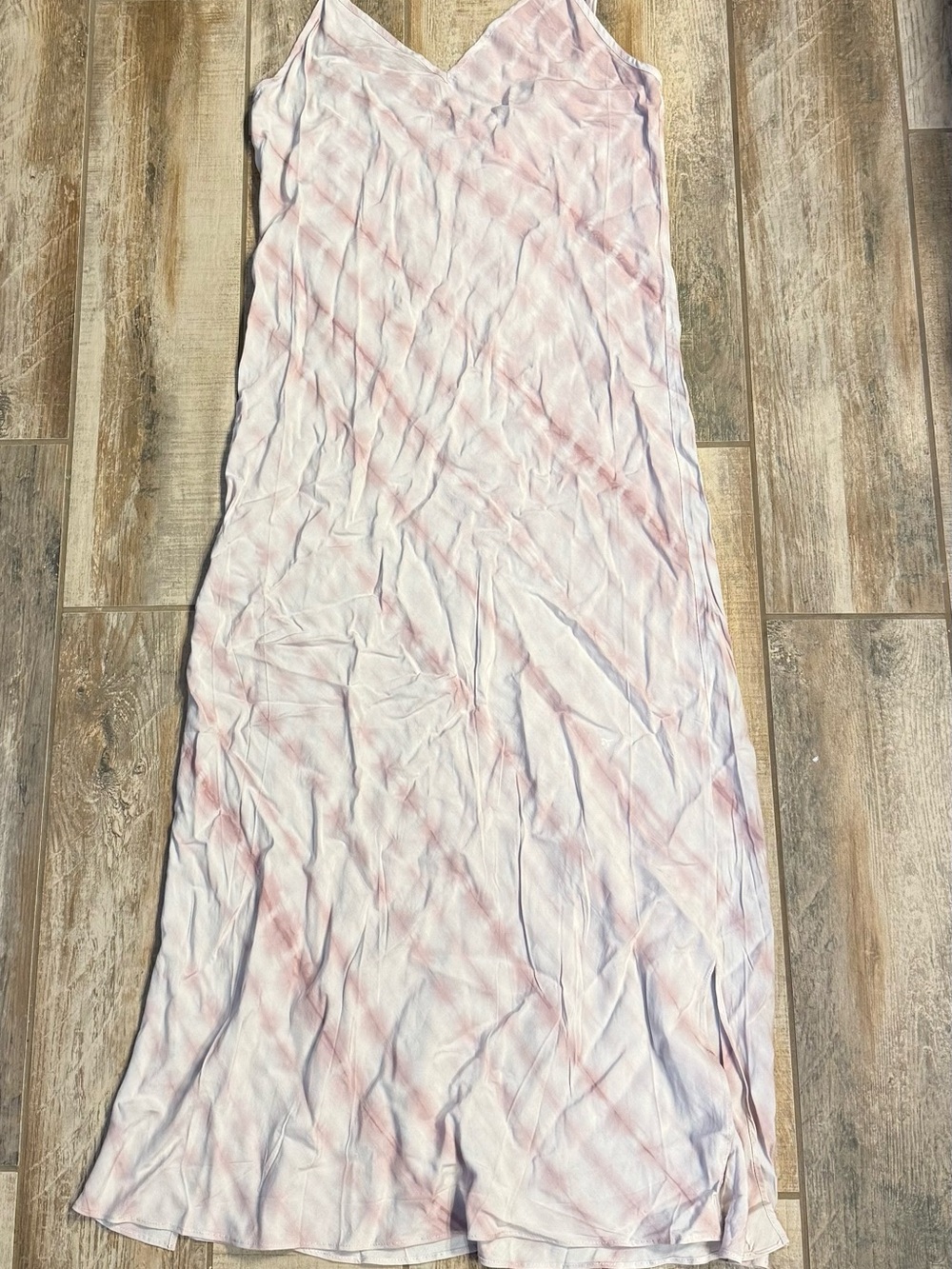 Lovestitch Pink Tie-Dye Maxi Slip Dress